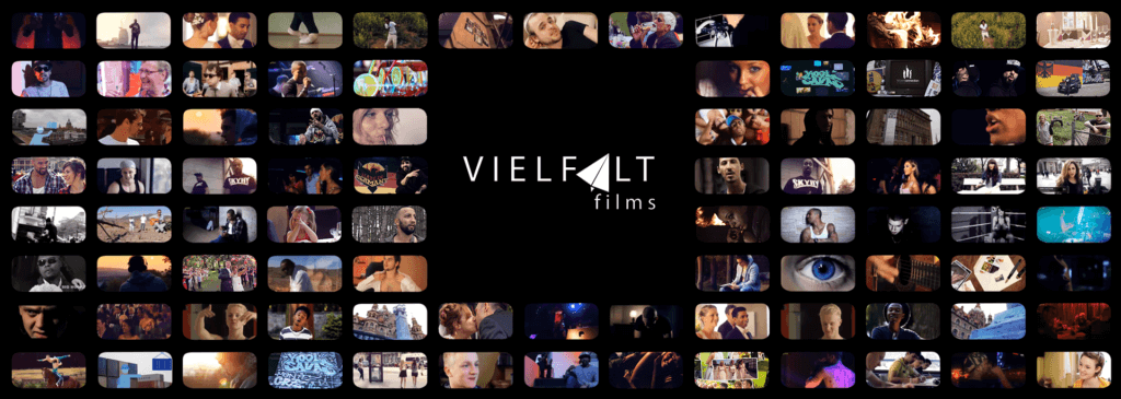 das bild zeigt verschiedene ausschnitte aus videos der videoproduktion vielfaltfilms Hannover